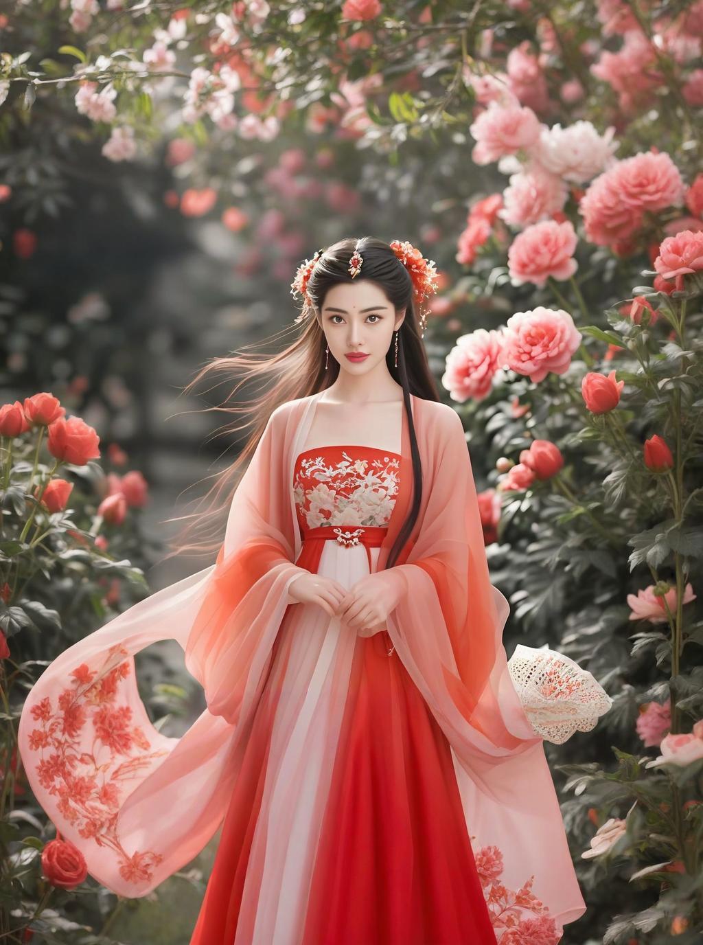 指尖轻点,露珠凝成珍珠;眸光流转,枯木绽出新芽