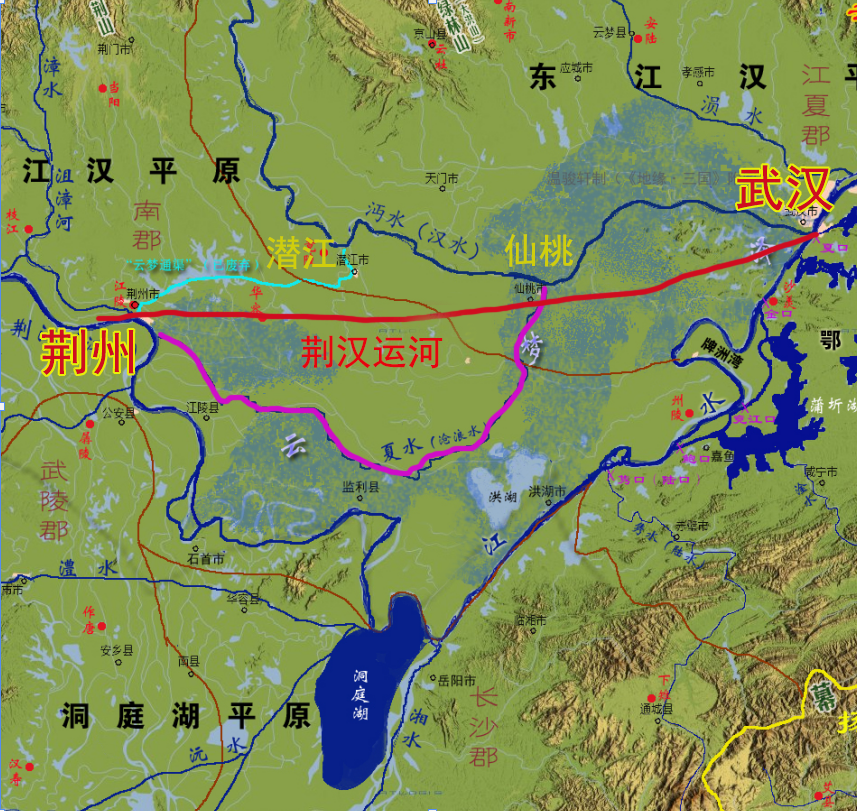 图荆江河段在长江的哪一段湖北运河路线示意图长江流经荆州市图三峡