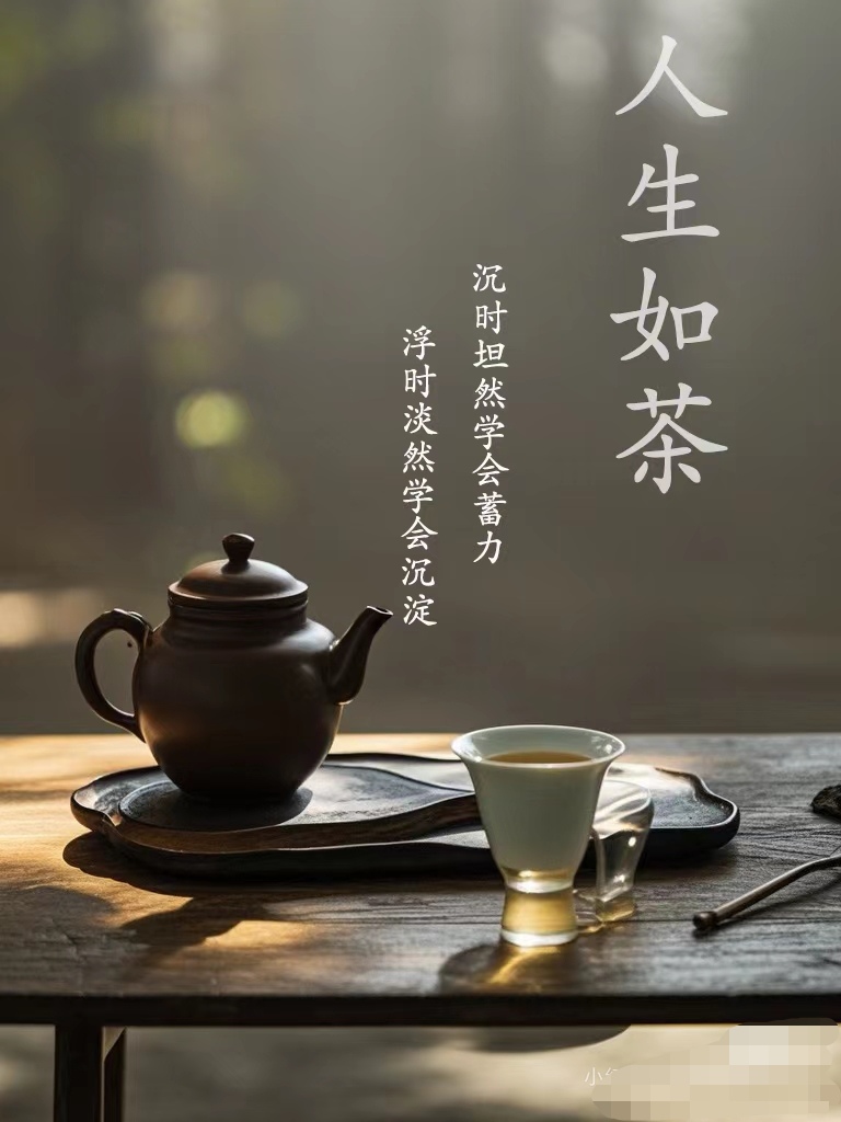 人生恰似一杯香茗.观眼前茶壶茶杯,静赏茶汤沉浮