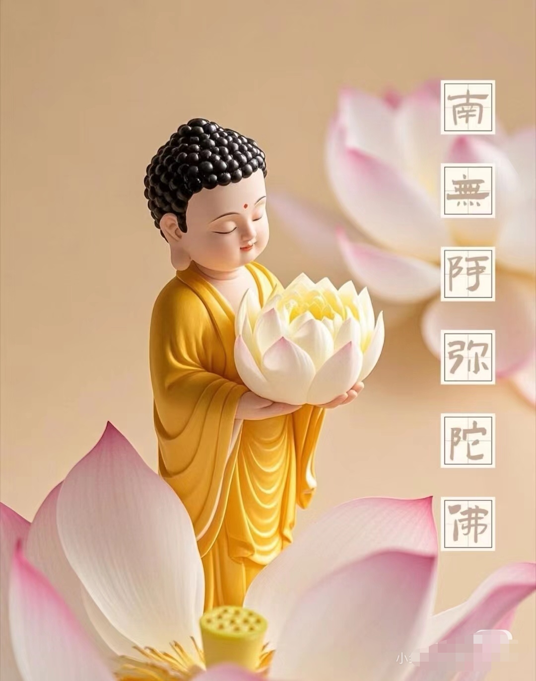 莲花在佛教中象征纯净,美好.于佛前,我们仿佛寻得内心宁静