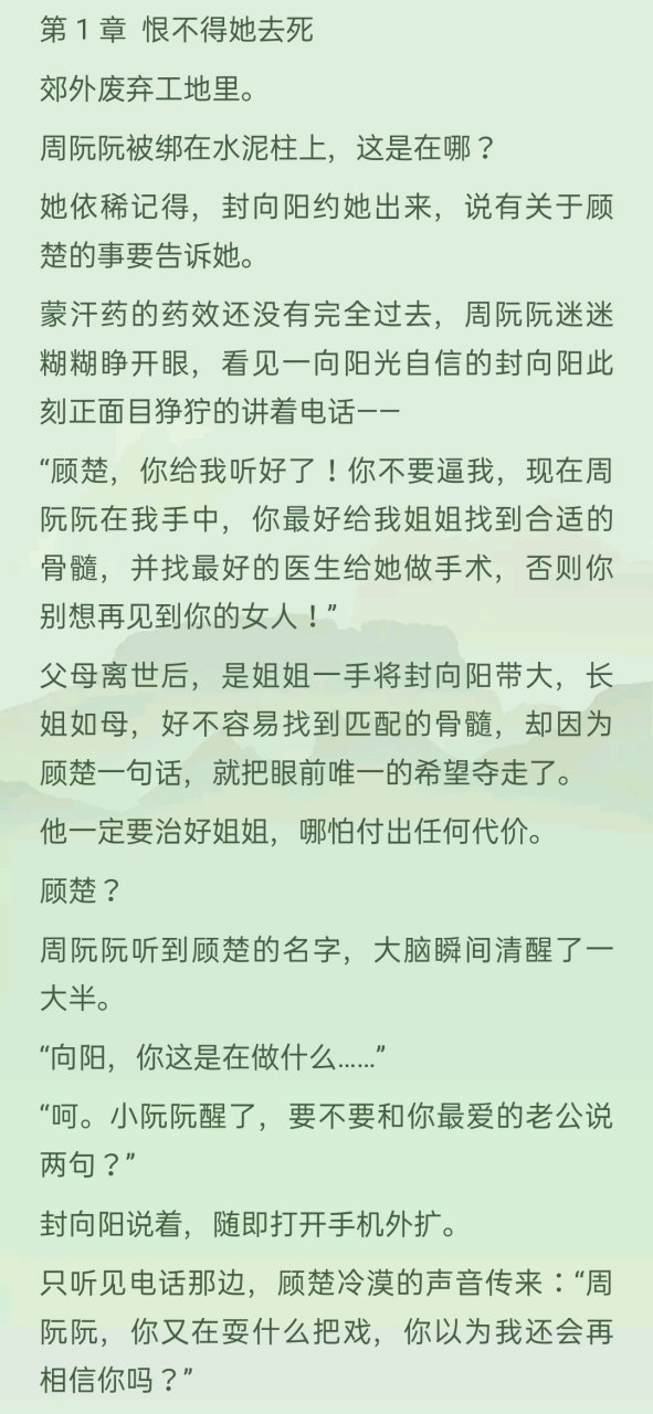 人渣他死不回头 周阮阮顾楚 赐他余生孤独 顾楚周阮阮 完整版小说完结