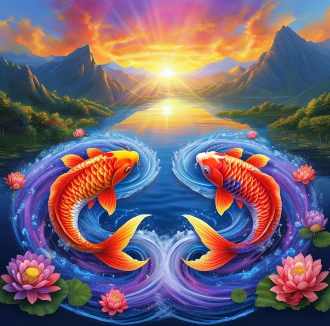 转运旺财头像~太极双鱼,如鱼得水,运道在身,年年有余,富贵繁荣!