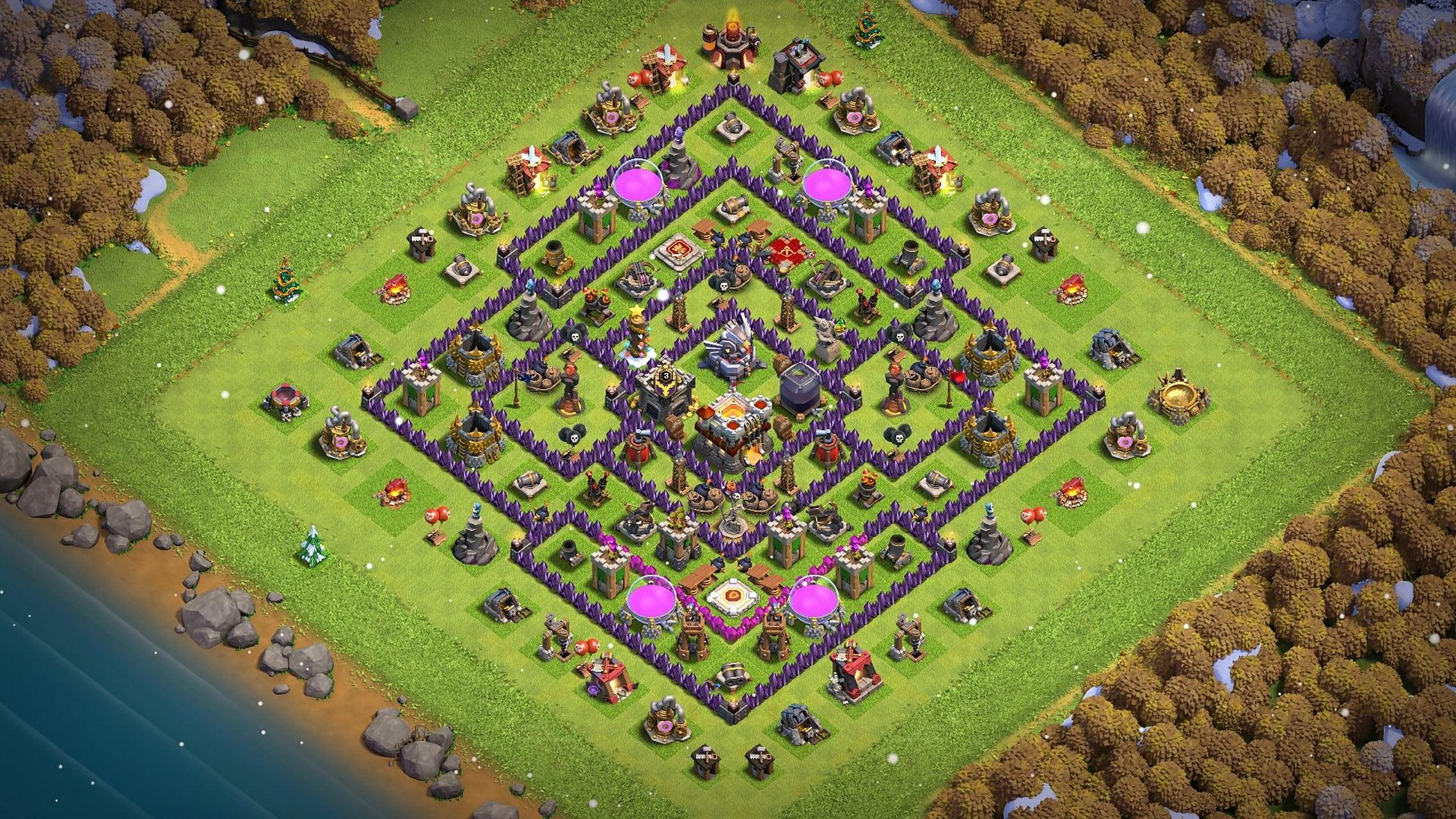 部落冲突11本对称阵型