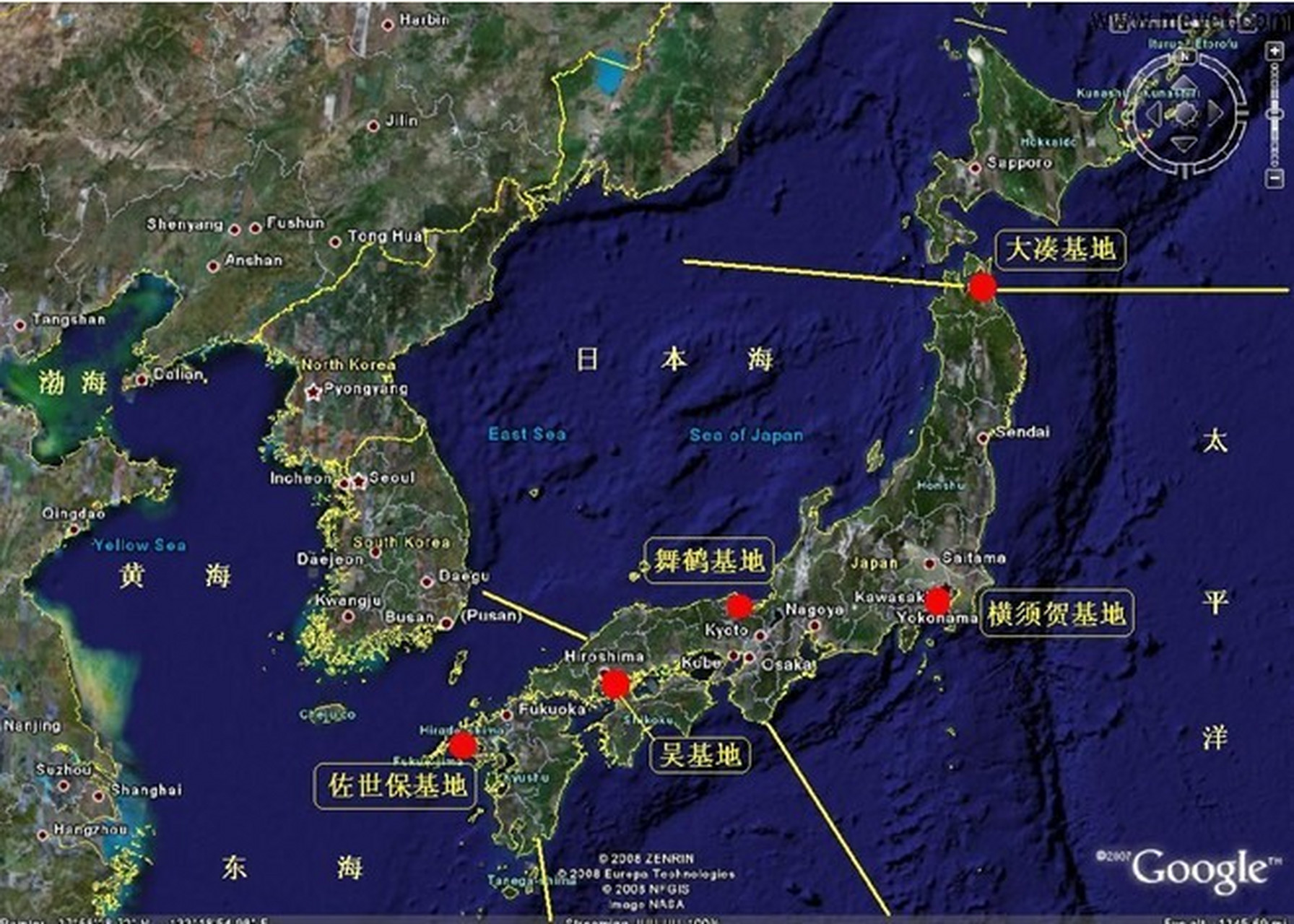 日本港口分布图图片