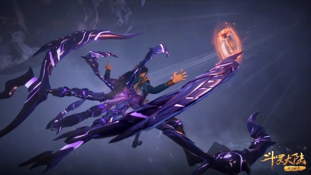 唐三八蛛魂骨进化史:第1次紫色,在参加学院精英大赛前,在天斗皇家学院