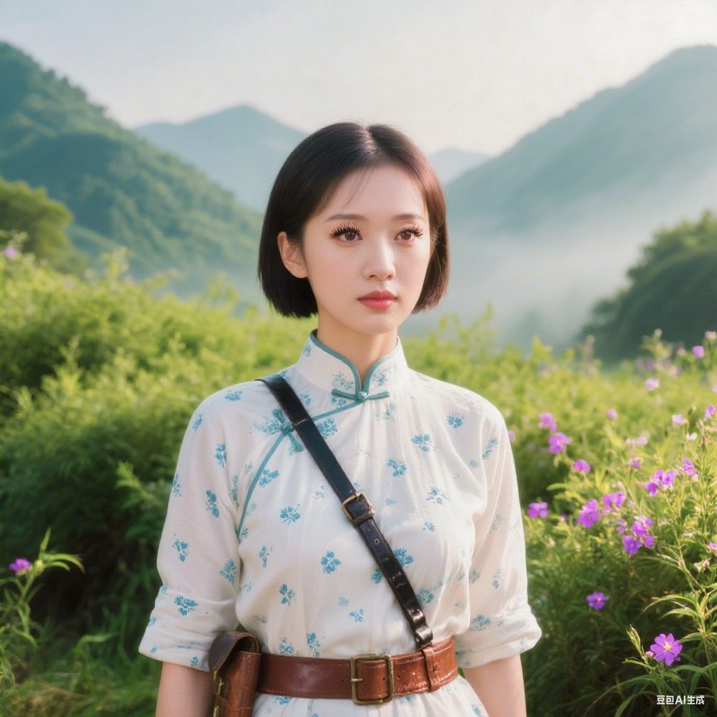 一组漂亮女游击队长的遗照(已在与鬼子的战斗中壮烈牺牲),高清美图