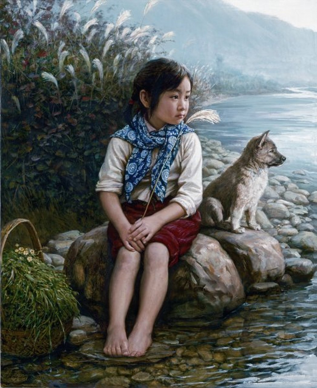 美术作品# 李自健油画作品"童年"系列欣赏