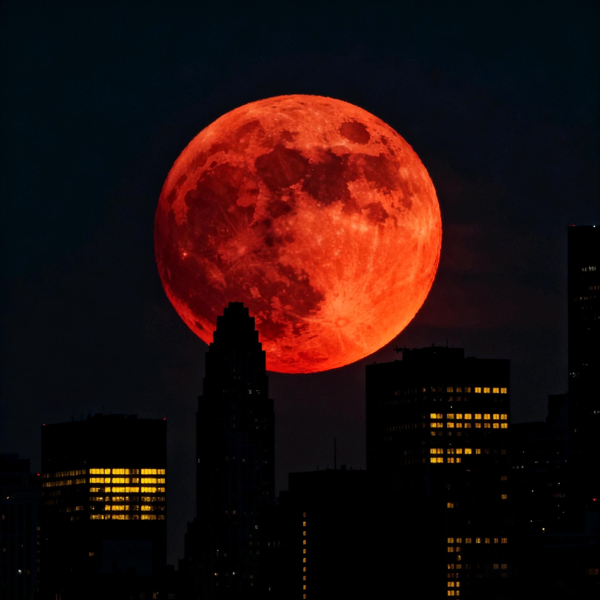 那一轮神秘的血红色月亮