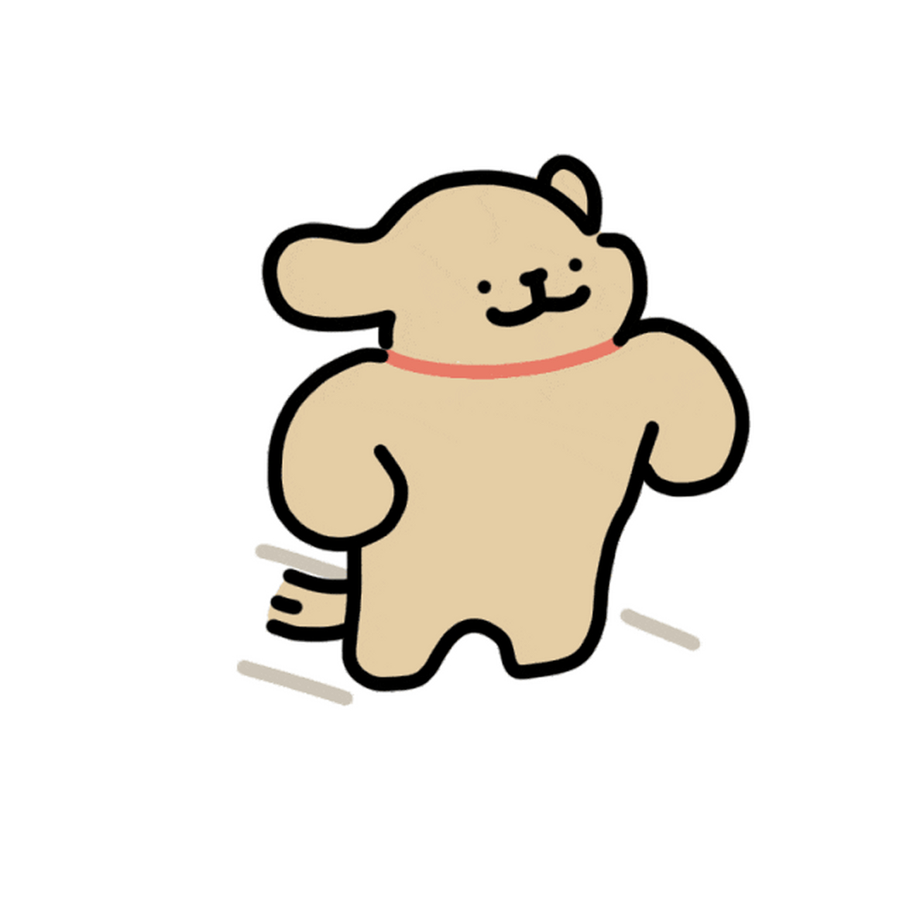 线条小狗动态表情包 3
