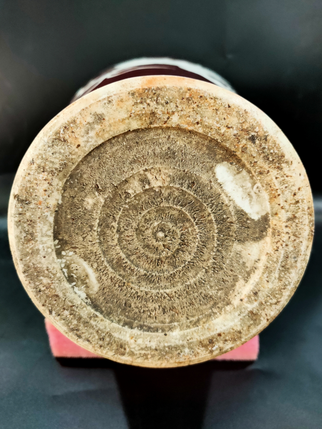 正宗元代宝石红釉留白龙纹梅瓶一件.