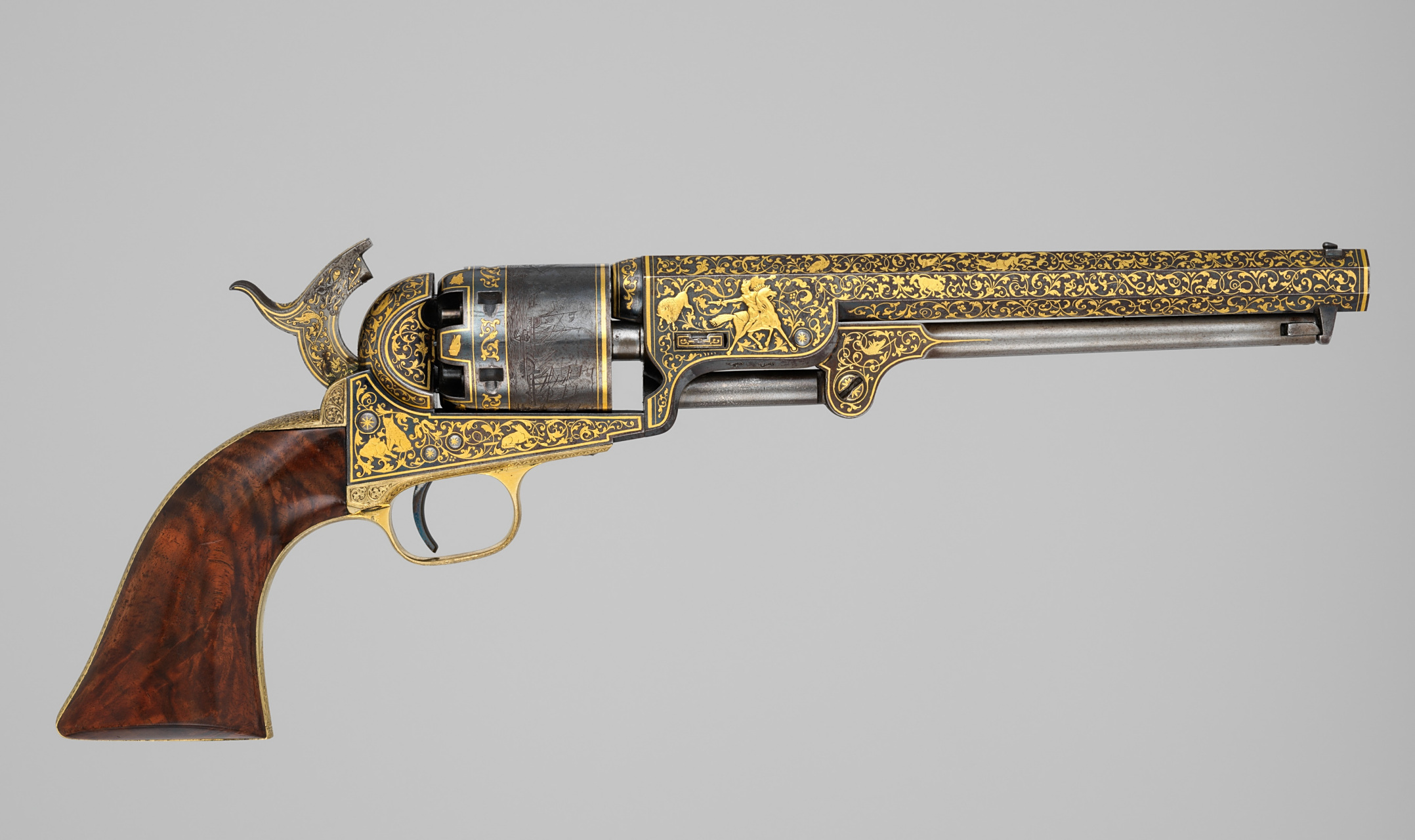 古董枪支艺术 柯尔特 1851 型海军打击左轮手枪系列