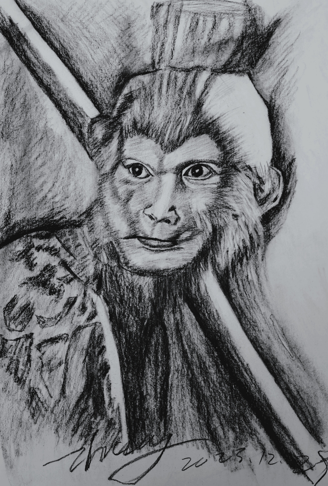 别看他大部分鲁智深素描金丝猴素描画图片真假美猴王正脸照铅笔画