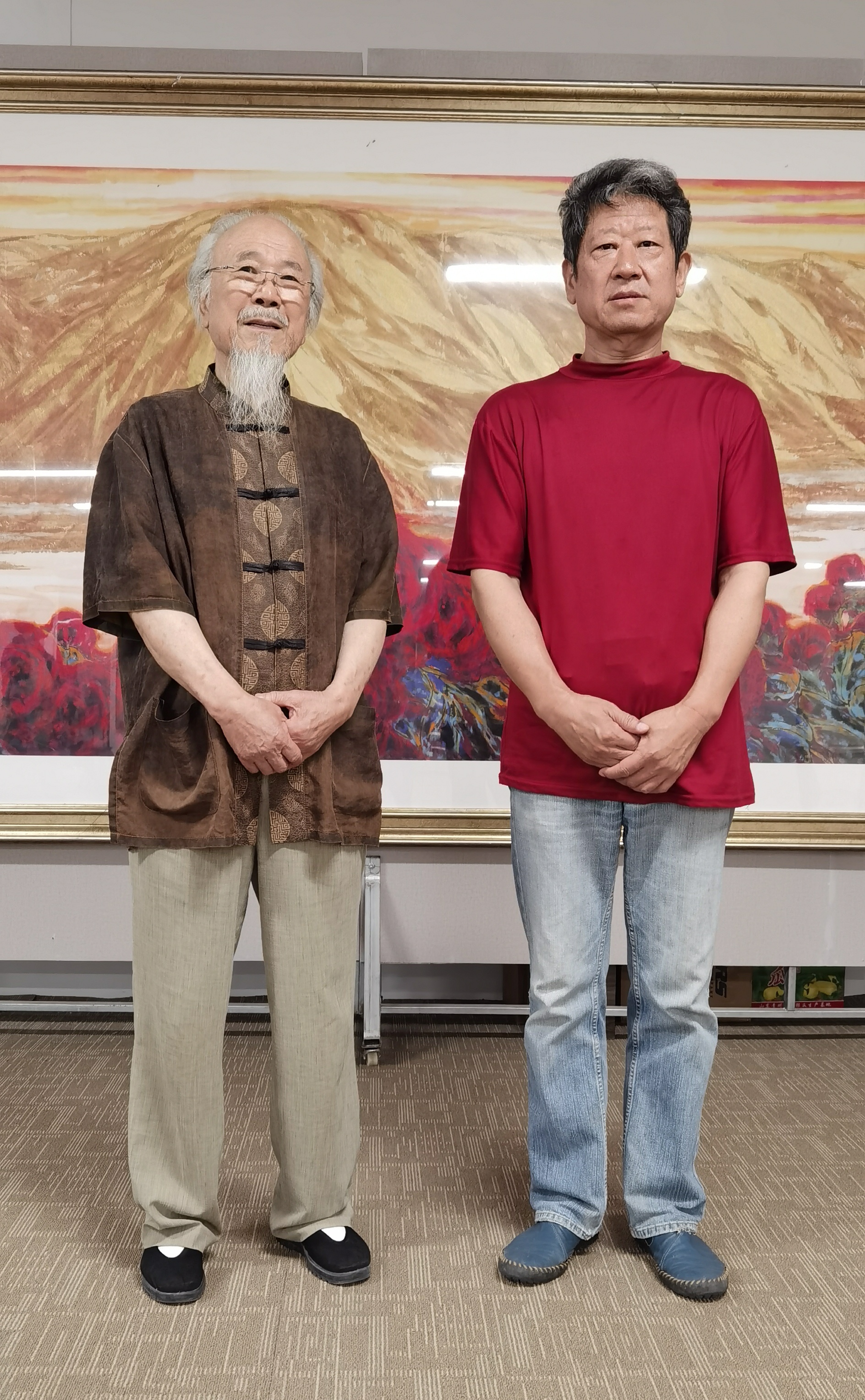 北京新媒体人刘超经理,到山东省潍坊市张培智艺术馆拜访张培智先生
