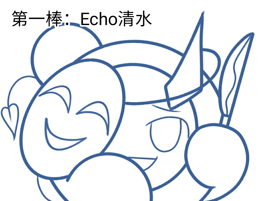 p1是@echo清水 清水老师画的,一个米米的草稿 p2是@爱画画的小葵 
