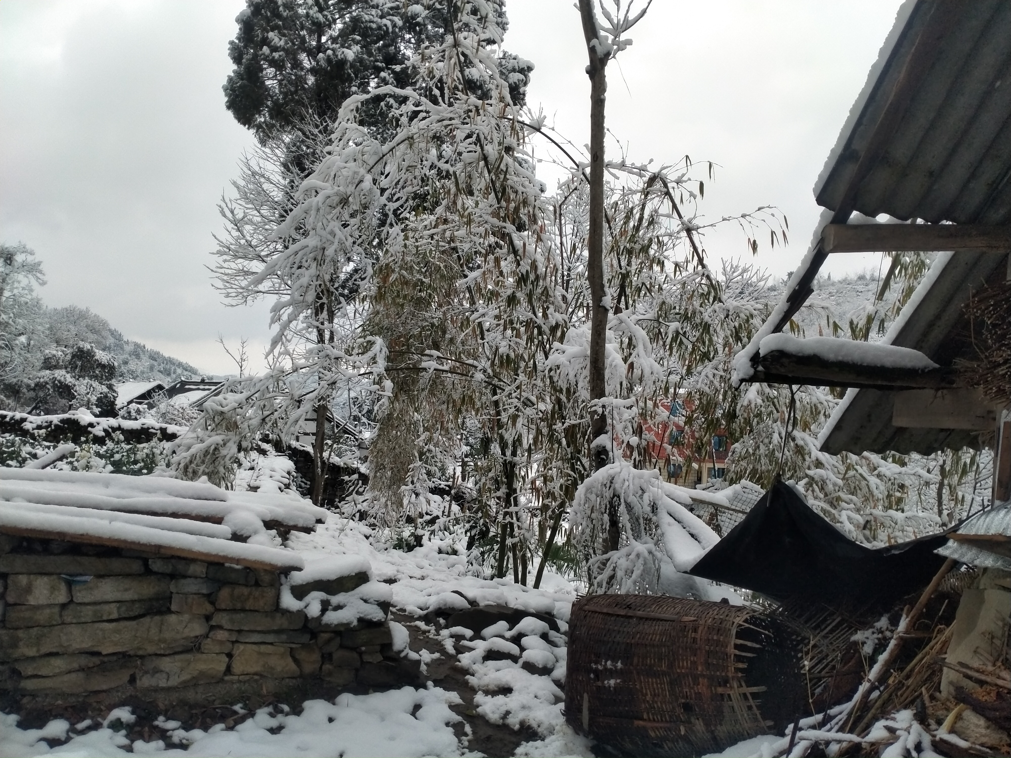 乡村雪景