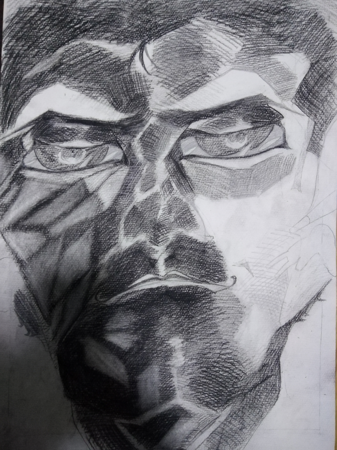 明星肖像辅导素描描笔画,权志龙肖像一张