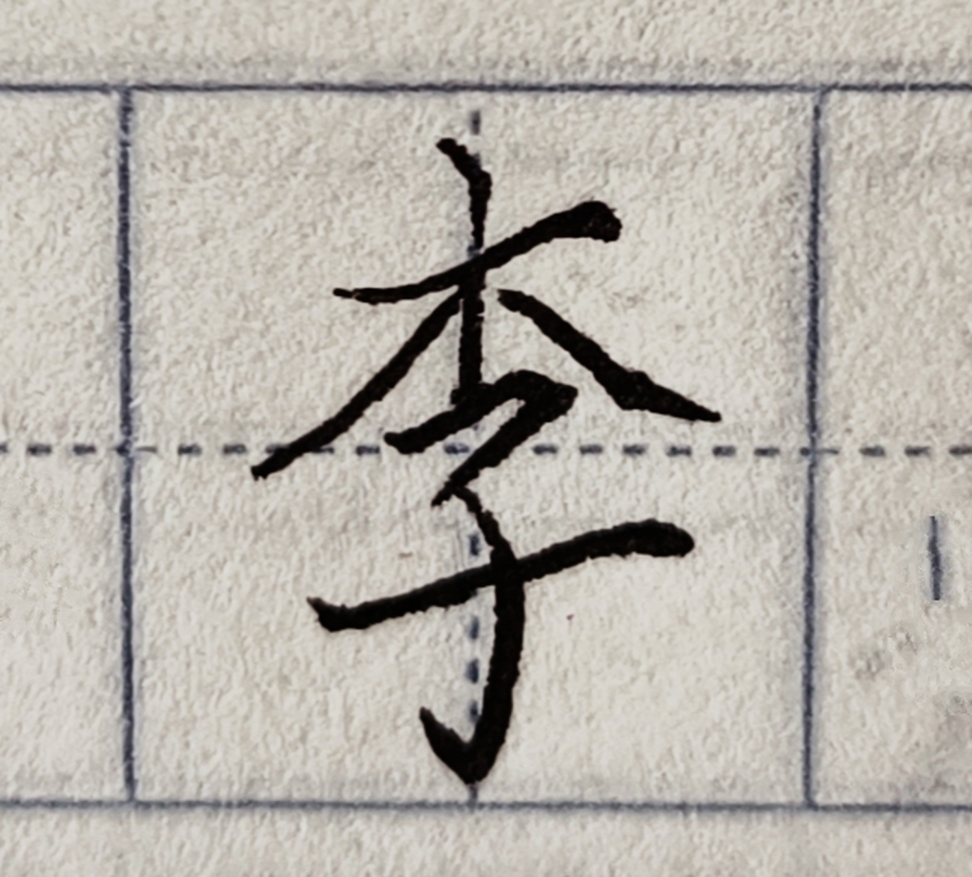罗老师书法#百家姓#硬笔楷书——"李"