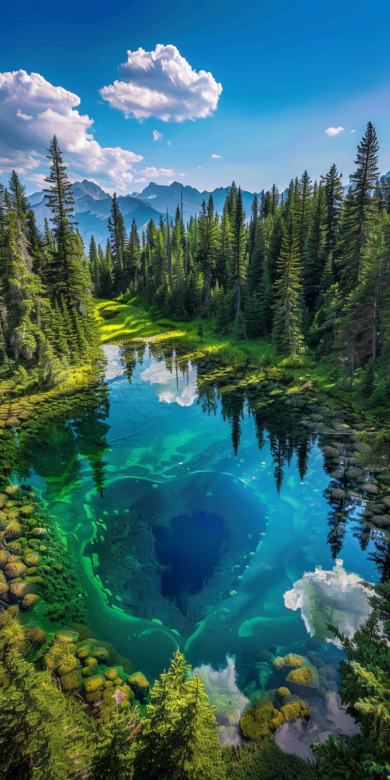 在这片宁静的湖泊前,感受那清透的蓝绿色湖水,仿佛整个世界都被洗涤得