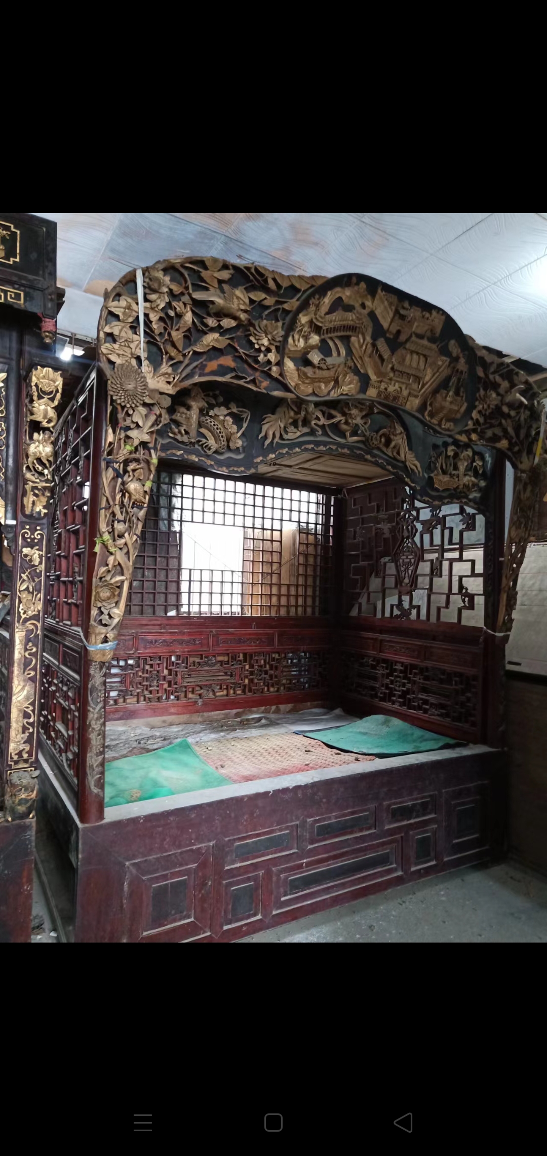 几十件各式各样明清大花床,漂亮完好!