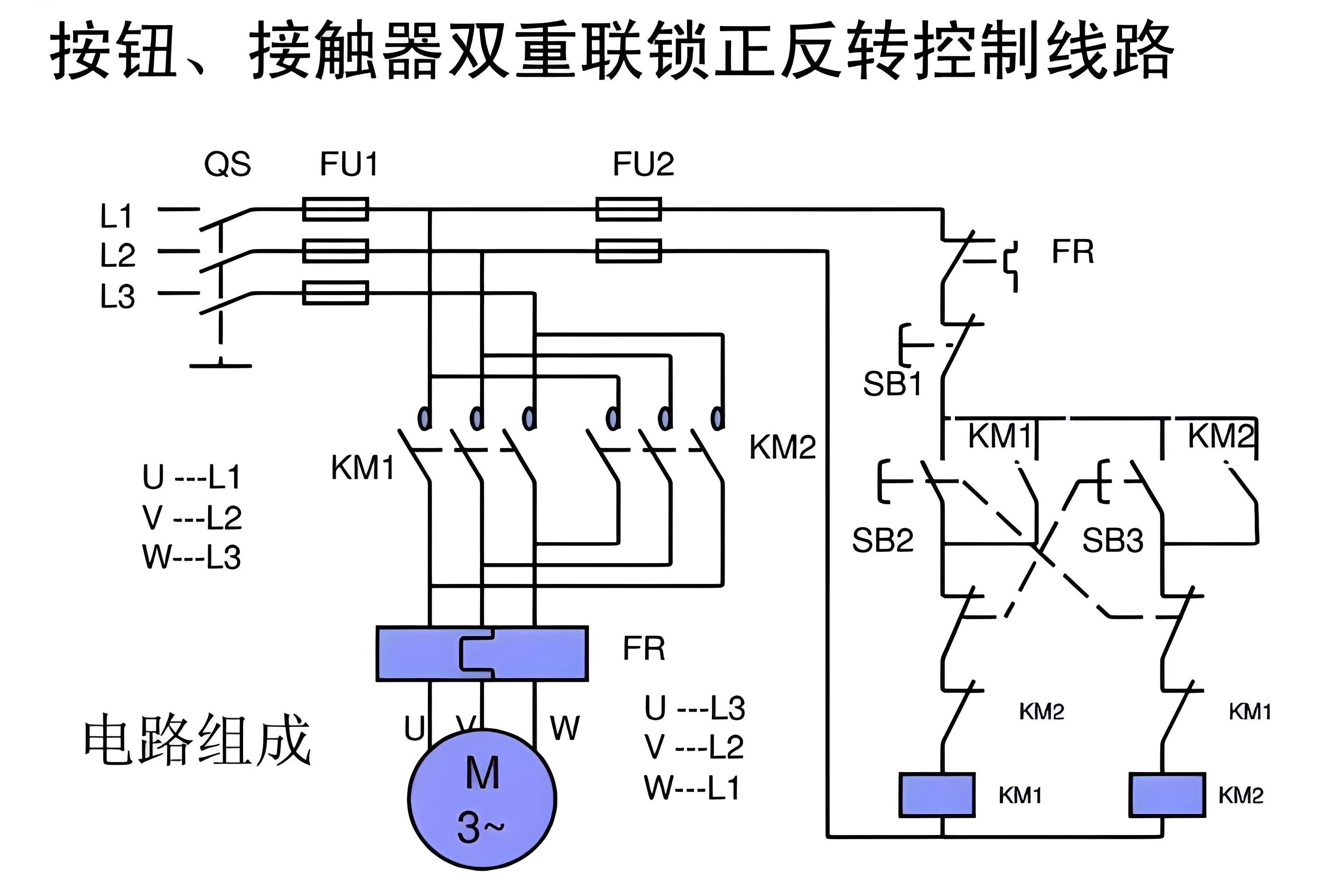 电机连锁电路图图片