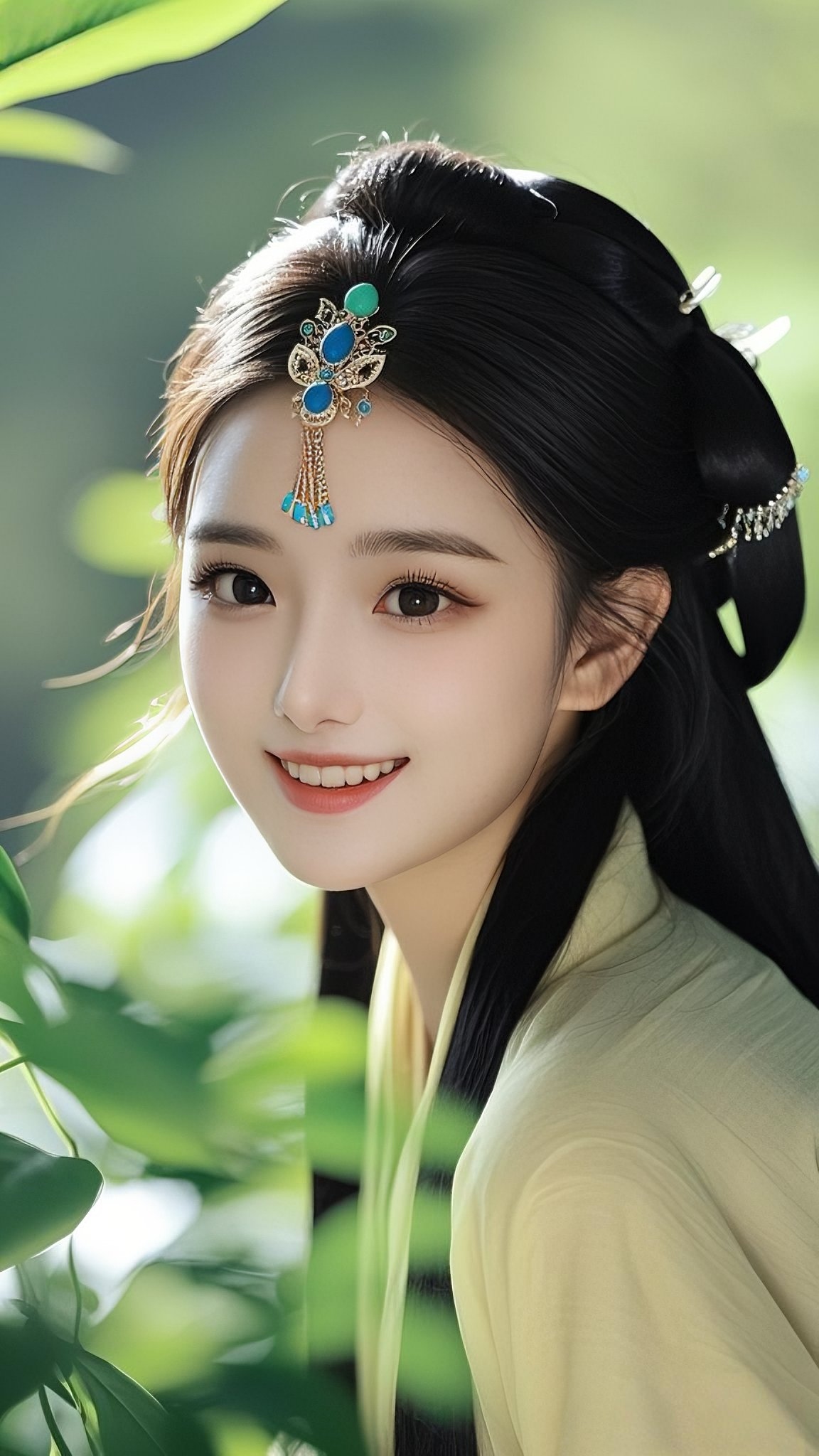 这小姐姐笑起来真好看,仿佛春风拂面,心情都变好了呢!#古装美女