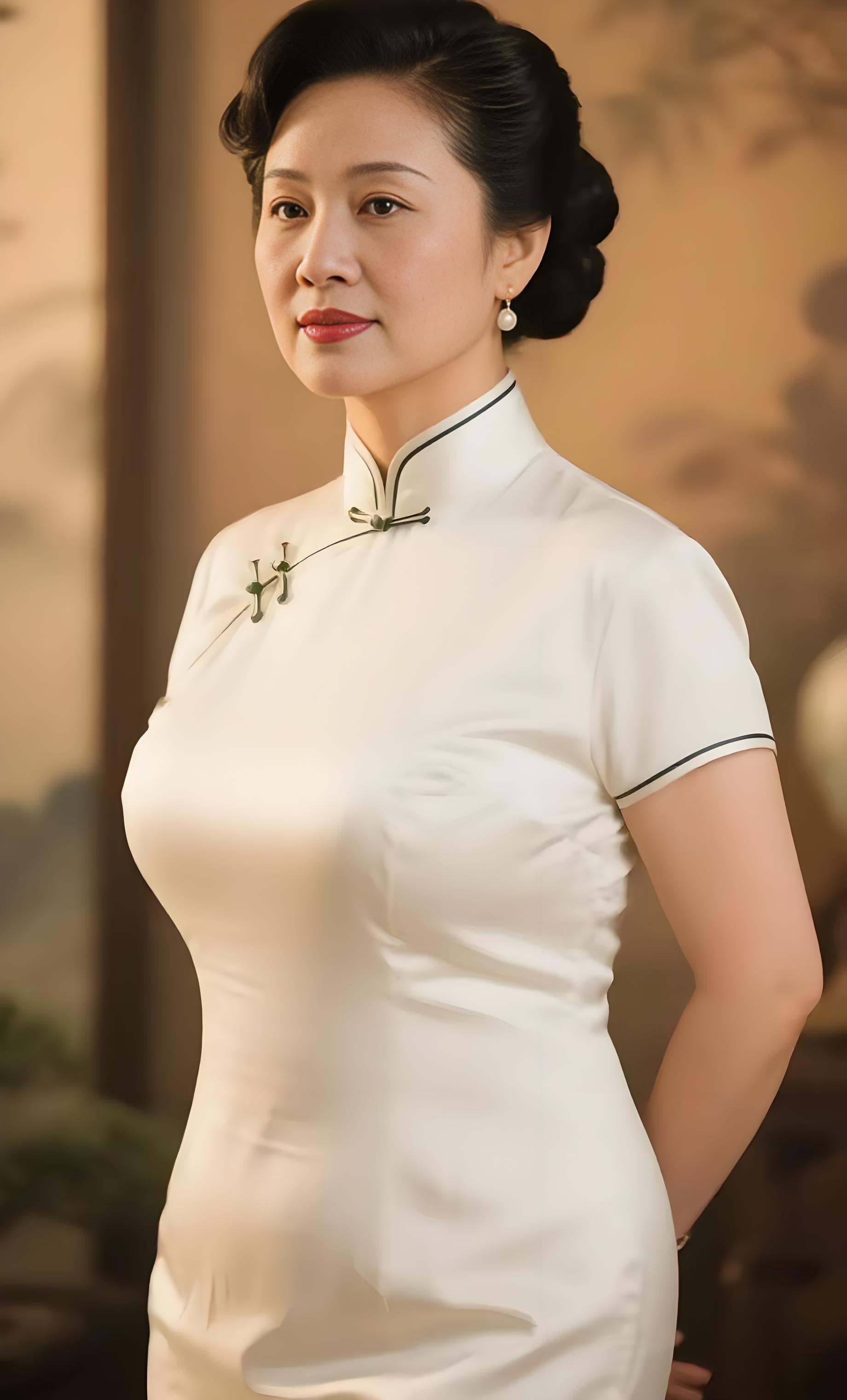 一袭流动的诗行:旗袍里的百年风雅 晨雾未散的上海弄堂里,旗袍的斜襟