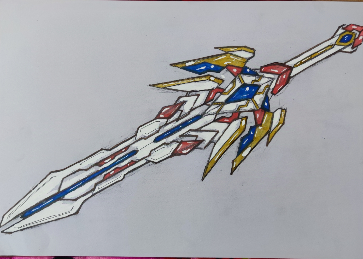 原创设计一把充满科技感的大剑