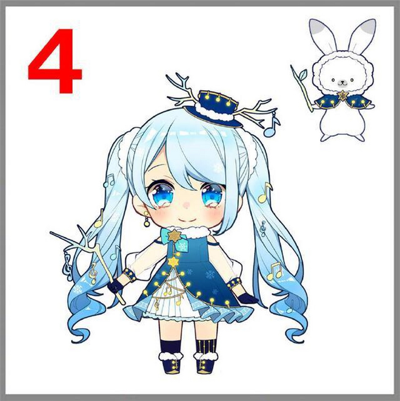 2021年的雪初音q版出来了,你喜欢那一个呢?在评论区留言吧!