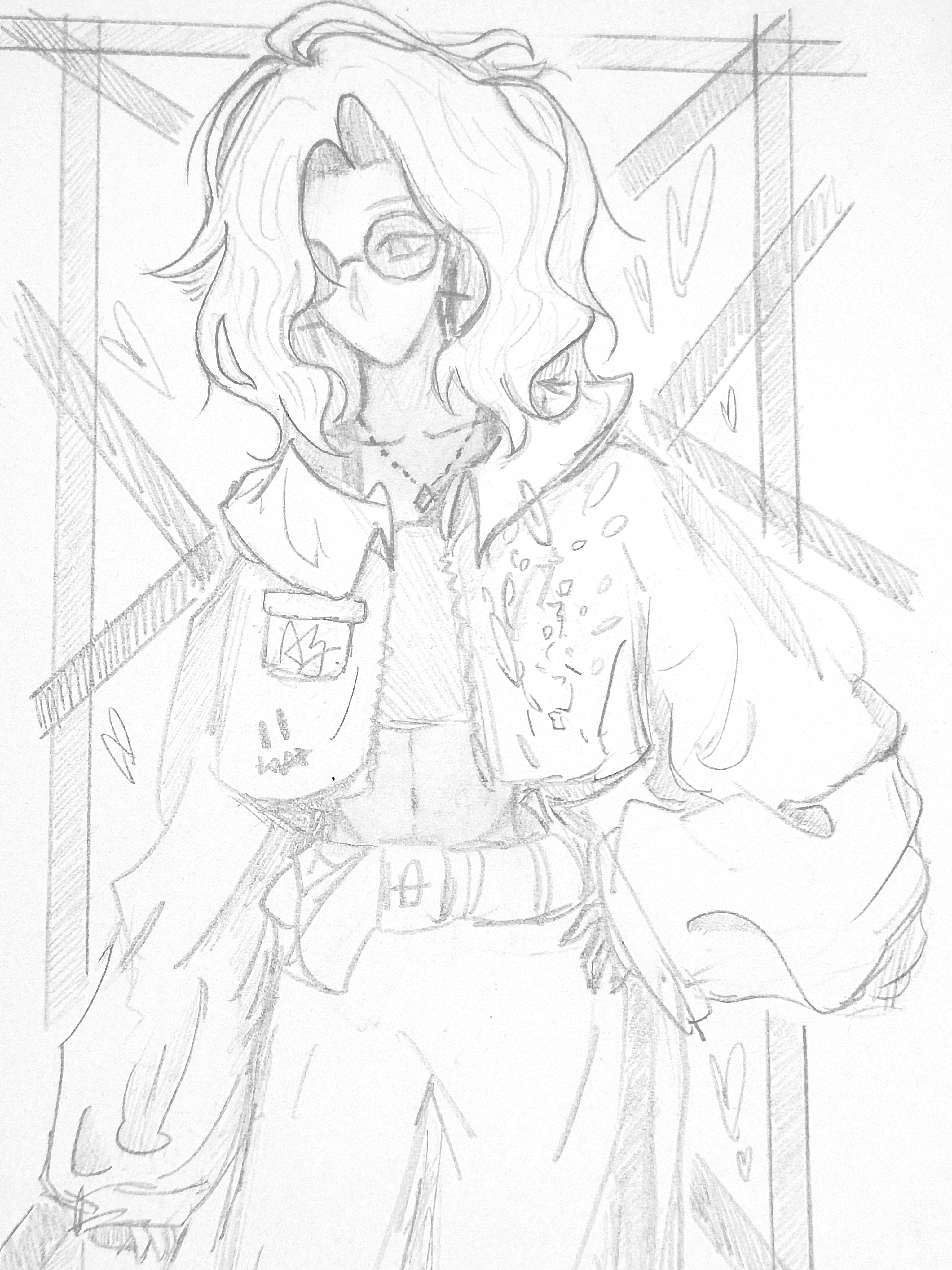 嚯嚯嚯,短发小姐姐(我画的,不喜勿喷🌹)