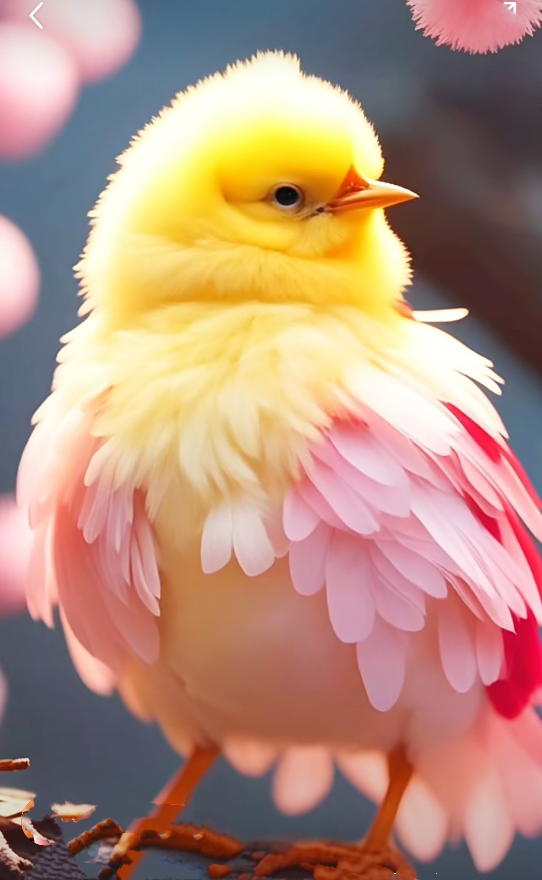 好漂亮的小鸟!在花丛中,五彩缤纷的小鸟跳跃在树枝上.