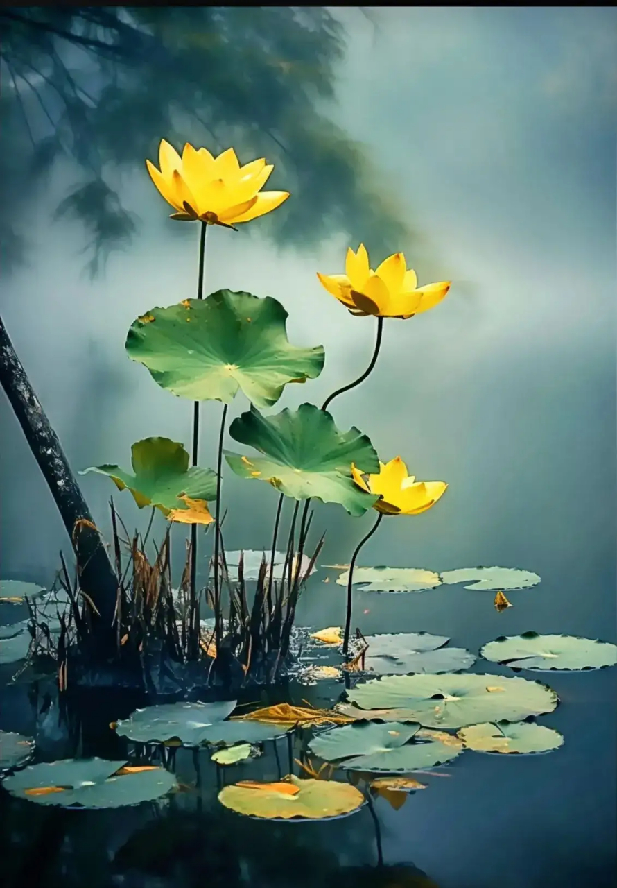 图联小筑(623): 【上联】烟霭浮荷韵 【上联】寒潭烟水荷灯亮 {今日