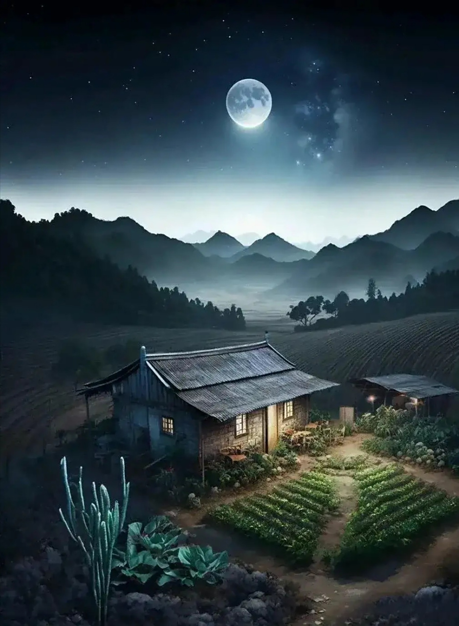 图联小筑(635): 【上联】千山升皓月 【上联】明月初升光满屋 {今日