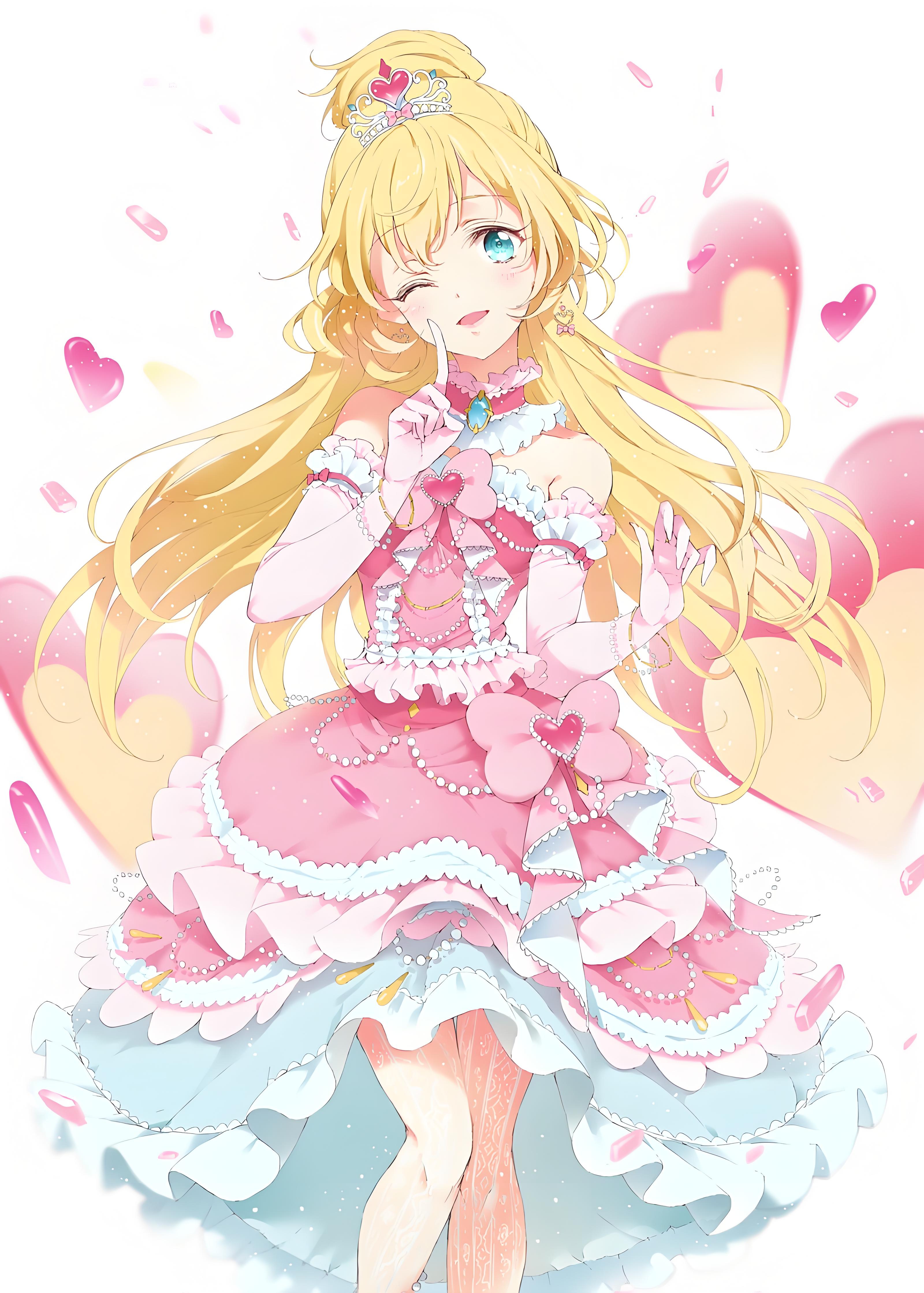 金发碧眼的女神,头戴蓝色蝴蝶结发饰,犹如童话中的公主般美丽动人.