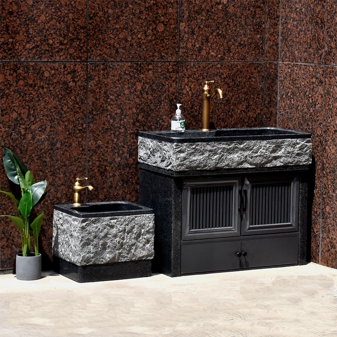 天然大理石洗衣池,拖把池,整石一体打磨抛光而成,专为阳台,户外庭院