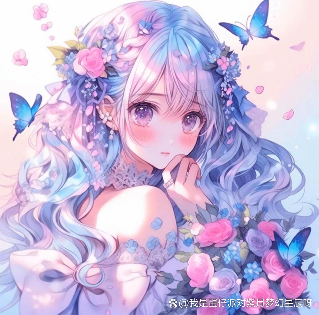 捕捉春日气息,与蝴蝶共舞的女孩,清新甜美,宛如梦幻