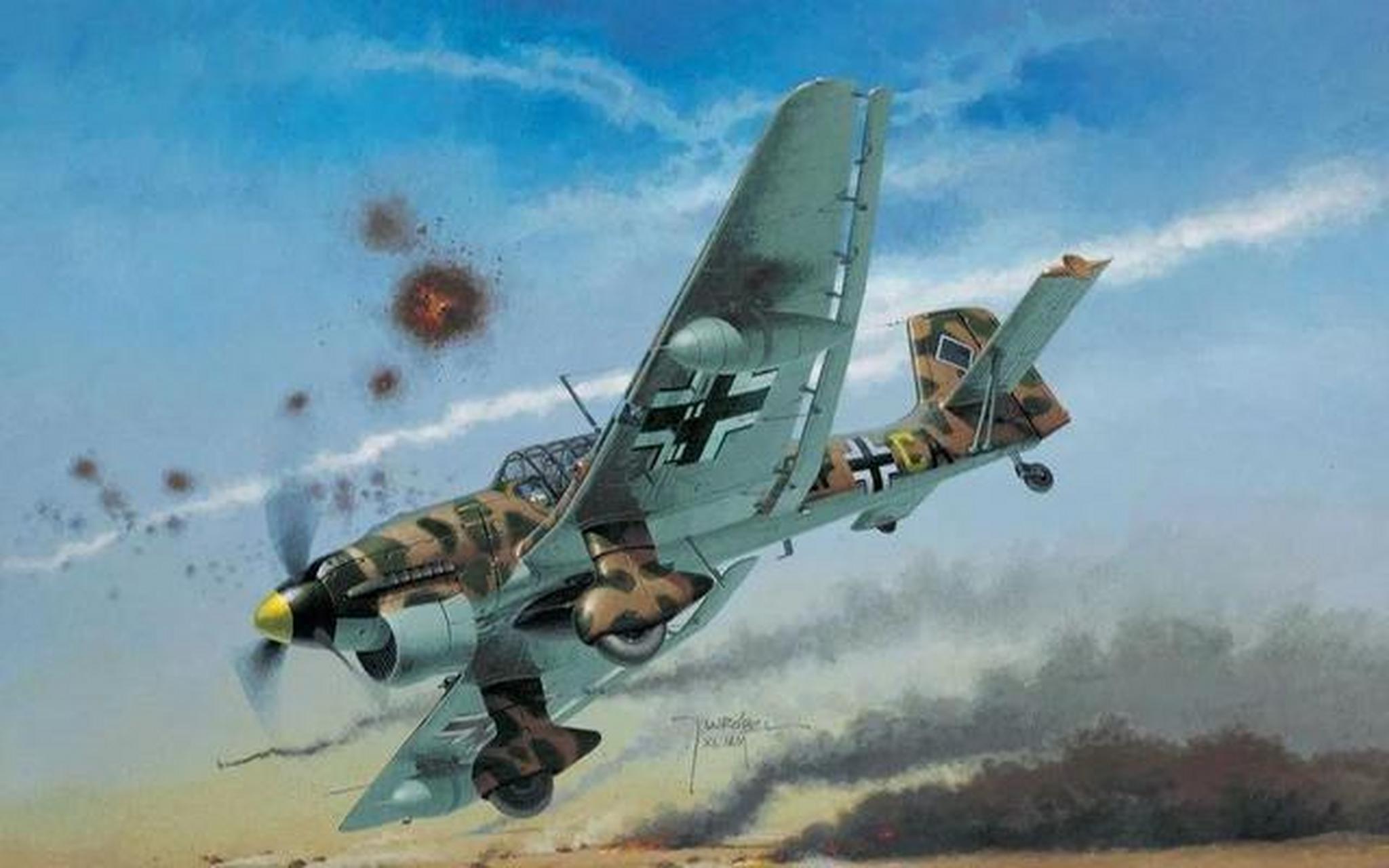 呼啸死神——ju87斯图卡式俯冲轰炸机 ju-87轰炸机,是20世纪30年代