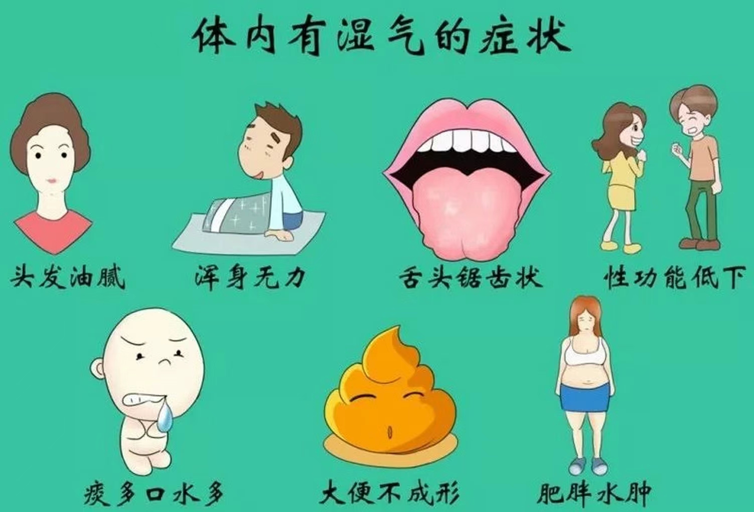 身体湿气重,这八个表现你占了几条!