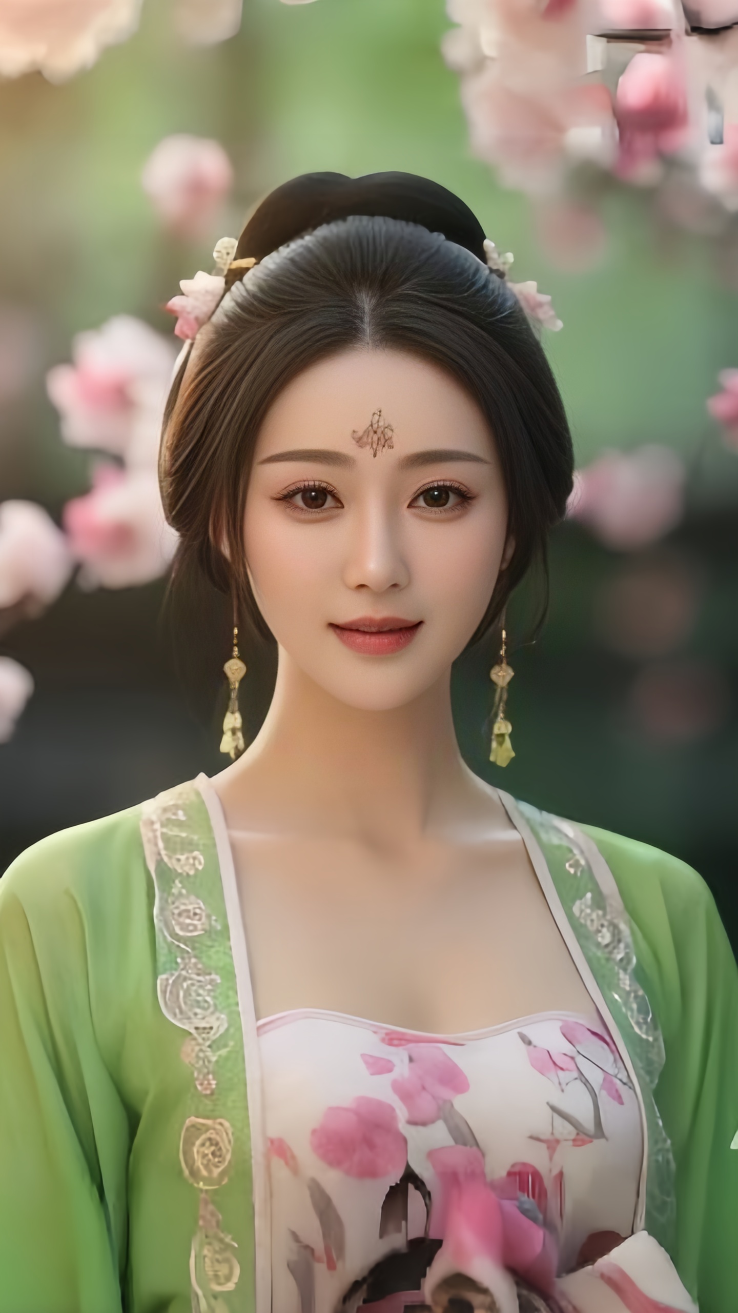 她的美丽如同清晨的第一缕阳光,温暖而柔和.