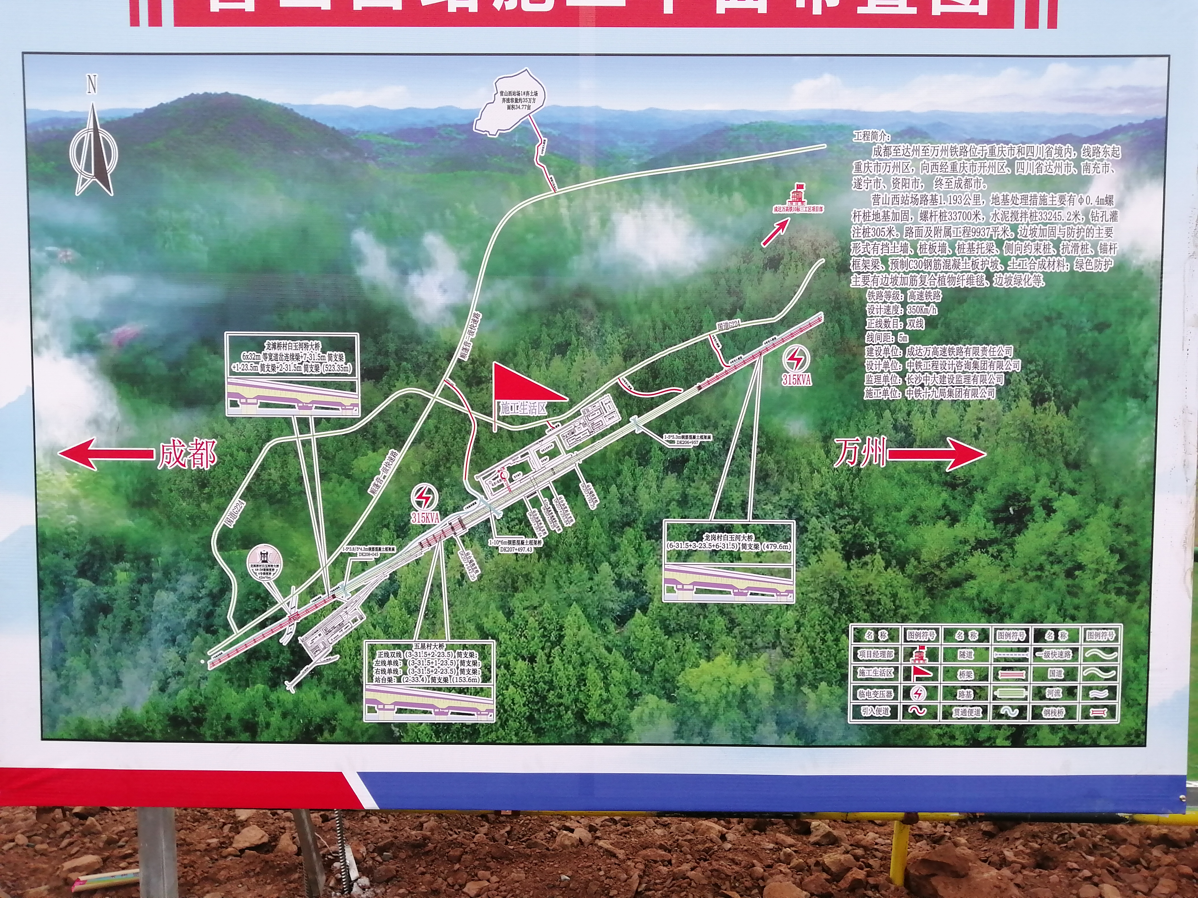 成达万高铁营山西站最新图片