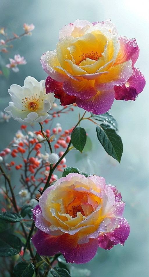 画面在中国传统绘画风格下,营造出一种温馨雅致且充满诗意的东方意境