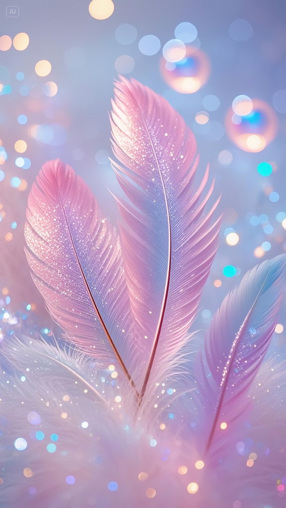 梦幻粉色羽毛壁纸#动态连更挑战