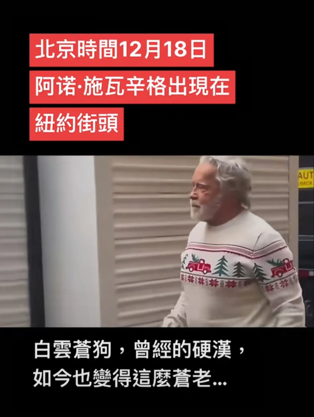 施瓦辛格出现在纽约街头!都老成这样啦?