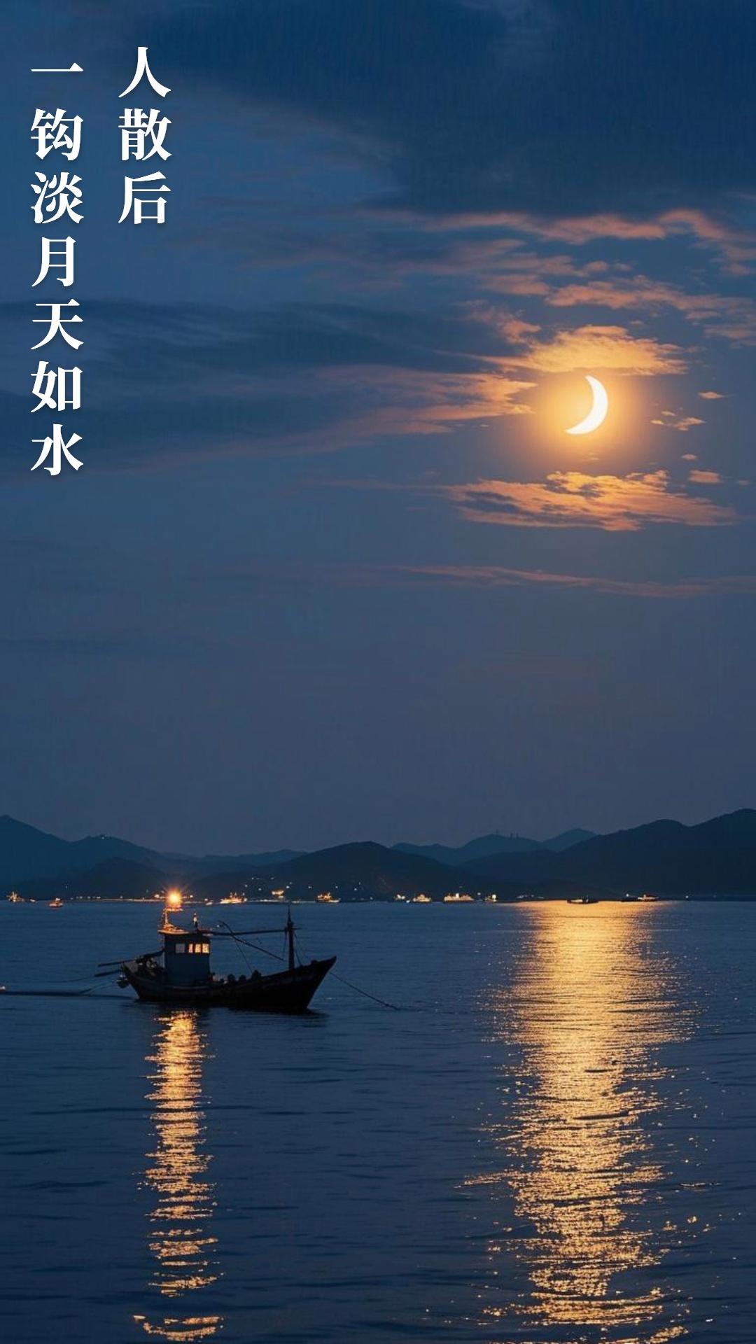 海上生明月,天涯共此时.