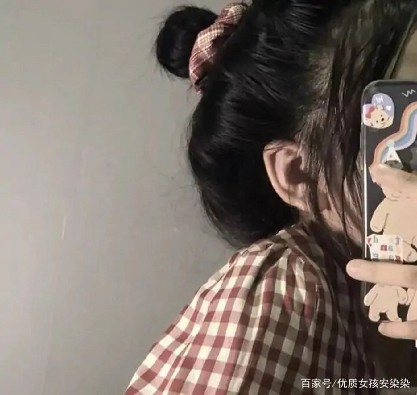 丸子头女生头像  图源@优质女孩安染染 二转请标明