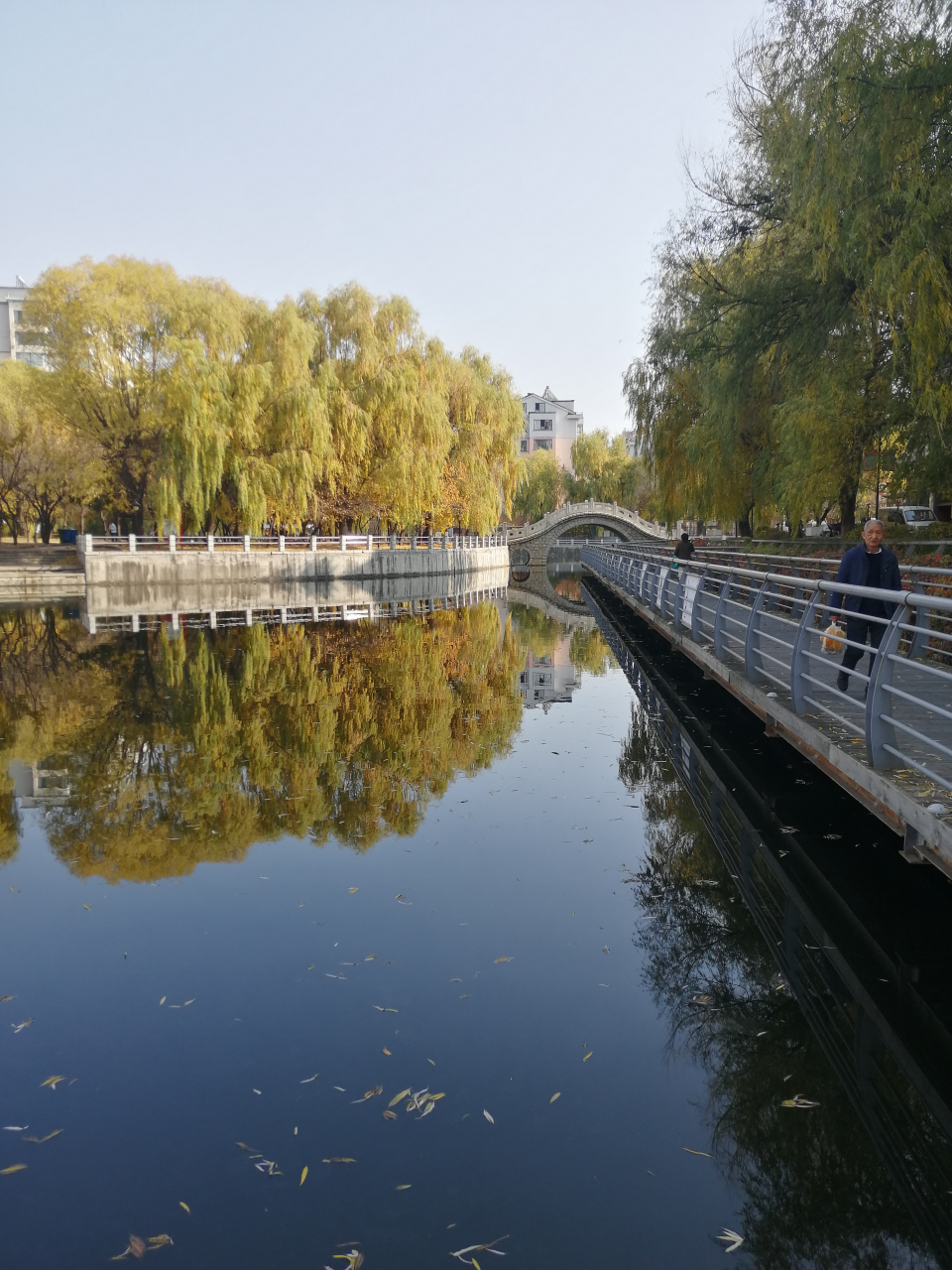 在吉林市船营区德胜路和西安路之间有一个隐秘的小公园—"跃马湖"公园