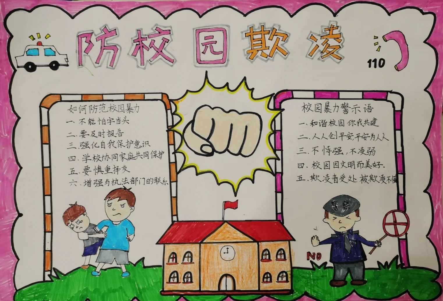 防欺凌手抄报内容