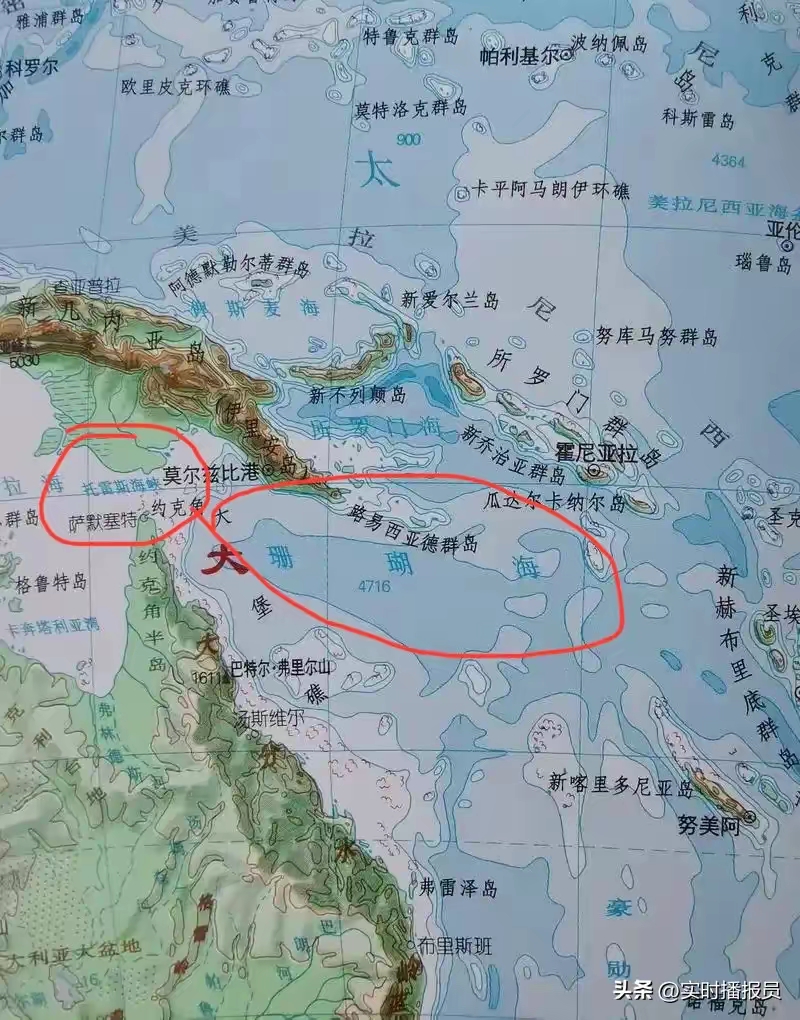 已经来到澳大利亚的家门口;距离可以了,055特鲁克群岛特鲁克群岛地图