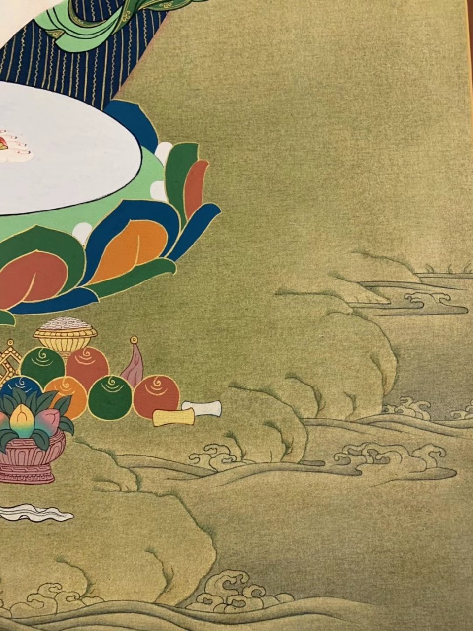 【顶级噶玛噶孜唐卡】-《玛吉拉准》 此幅唐卡为经典的噶玛噶孜画风