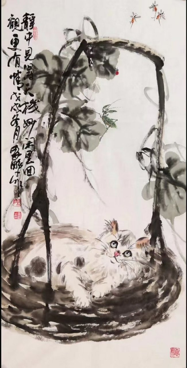 娄鹏,100*50cm,中国美术家协会会员,中国工艺美术家协会会员,中国书画