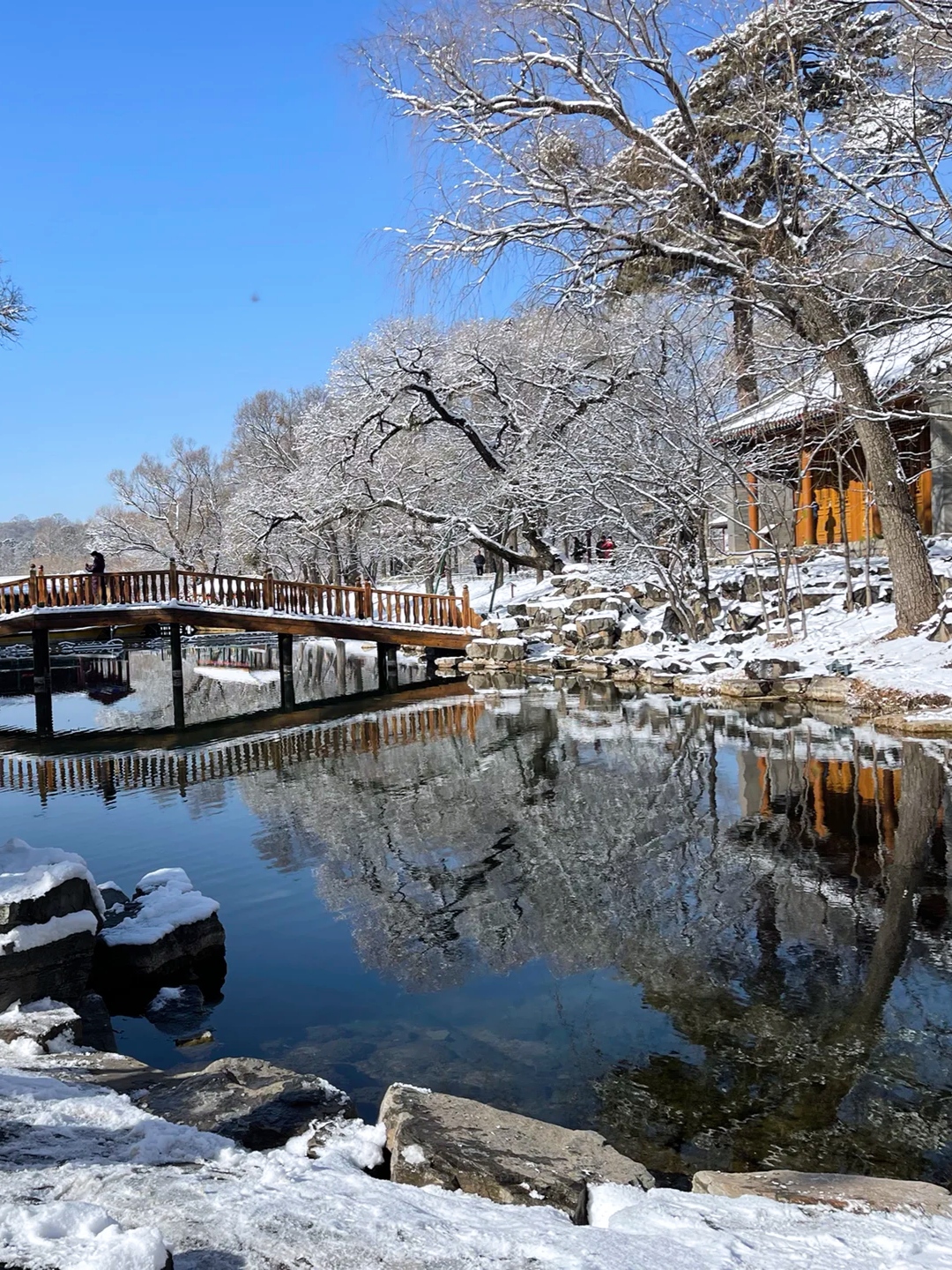 避暑山庄图片雪景图片